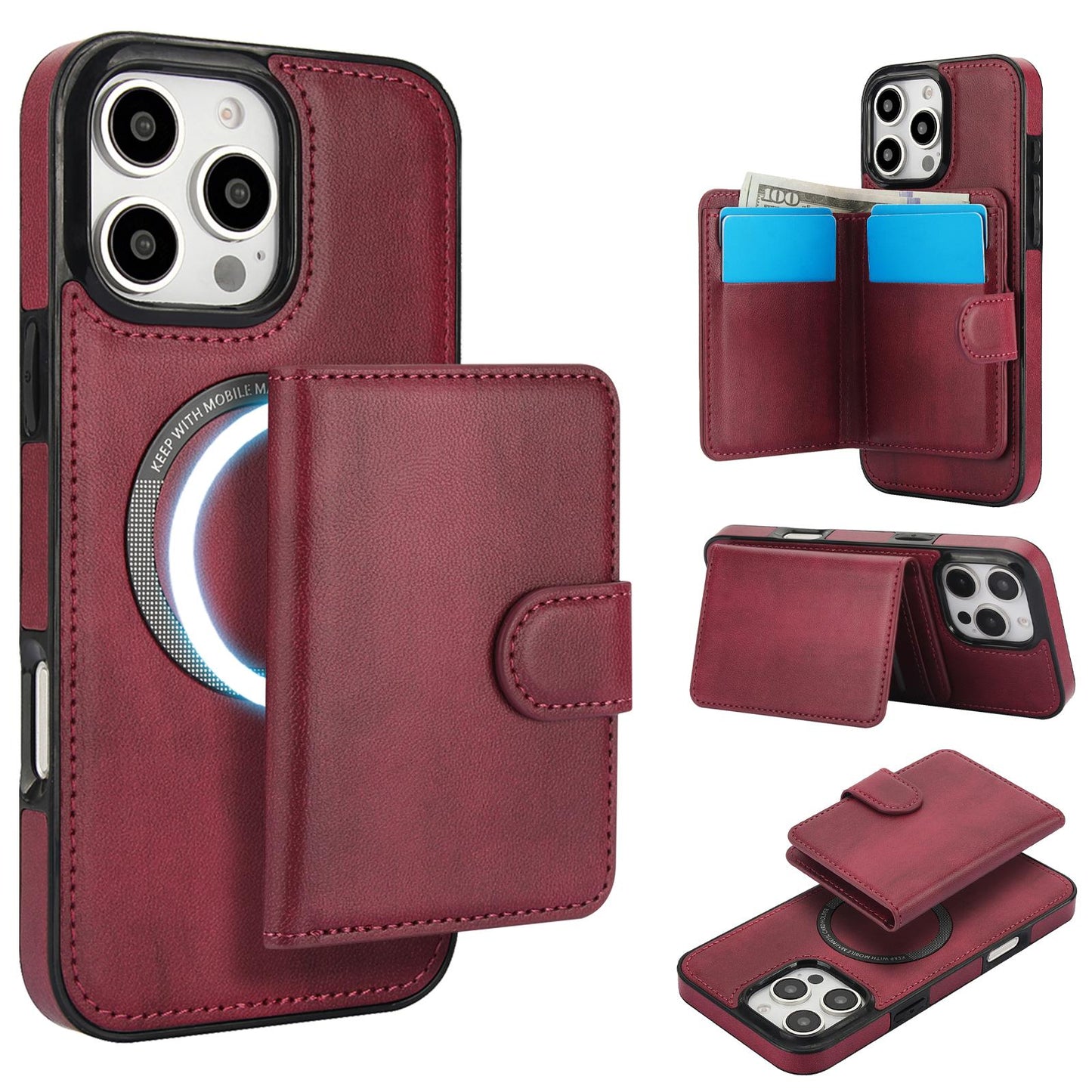 Business Wallet Solt Phone Case For iPhone 16 15 14 13 12 Plus Pro Max Wallet Card Holder Shockproof Slim Flip Cover