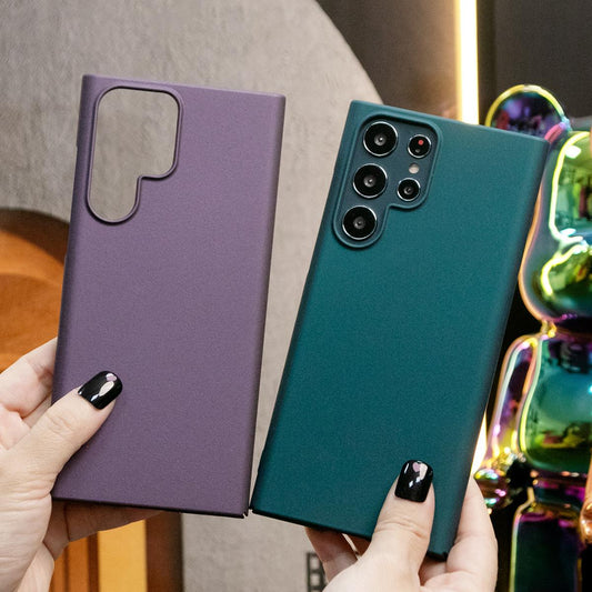 Ultra Thin Sandstone Matte Case For Samsung Galaxy S25 S25Plus S25Ultra S24 S24FE S24Plus S24Ultra Full Cover Protect Hard Back Cover
