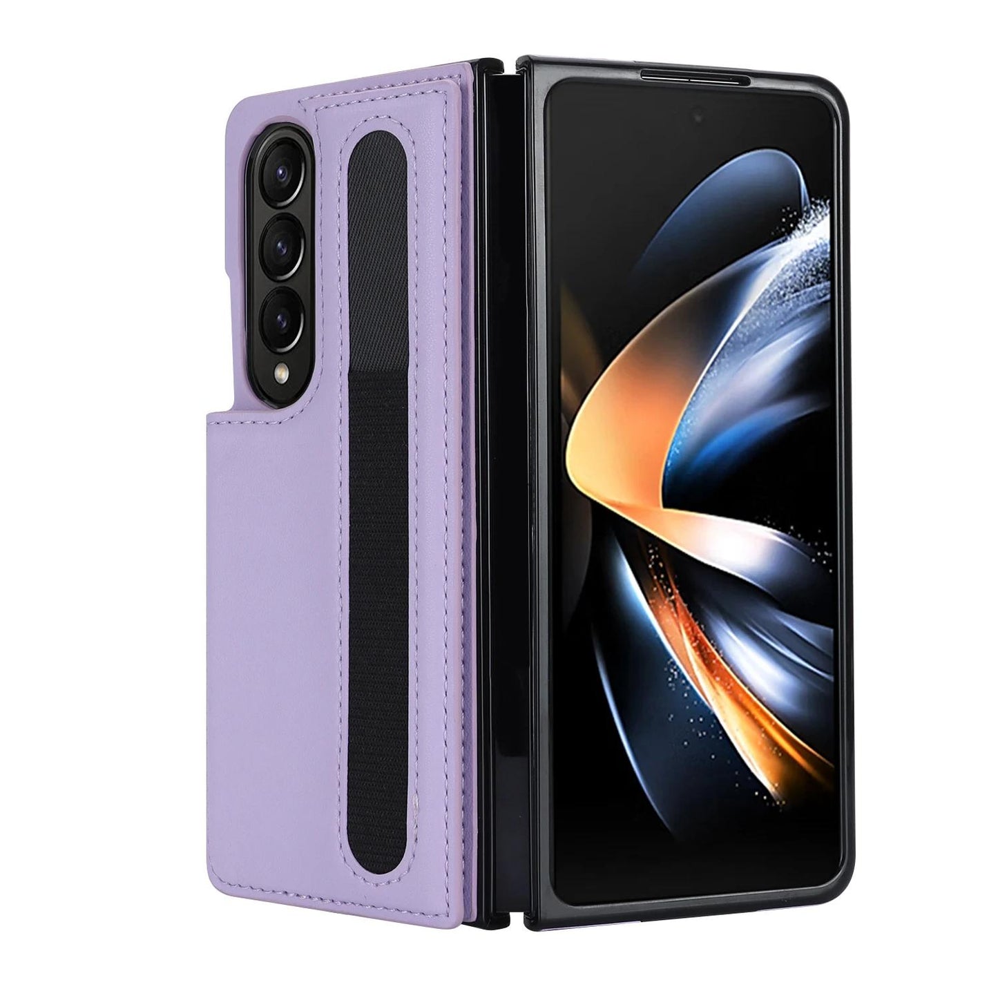 PU Leather Purse Phone Case for Samsung Galaxy Z Fold 6 5 4 3 Fold6 Fold5 Fold4 5G Pen Slot Card Holder Shockproof Stand Cover