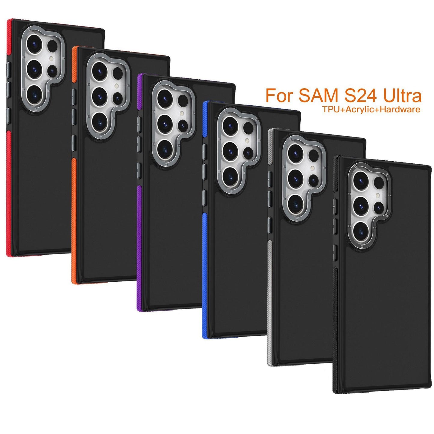 For Samsung S25Ultra S25 S24 S23FE A15 A14 A25 A24 A34 A35 A54 A55 Phone Case, Metal Camera Protection, Elegant Matte Case Shockproof Bumper Hard Full Cover