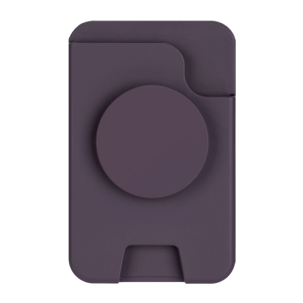 Strong Magnetic Silicone Popsocket Wallet Card Holder Card Bag Case for Magsafe IPhone 16 15 14 13 12 Pro Max Stand Cover