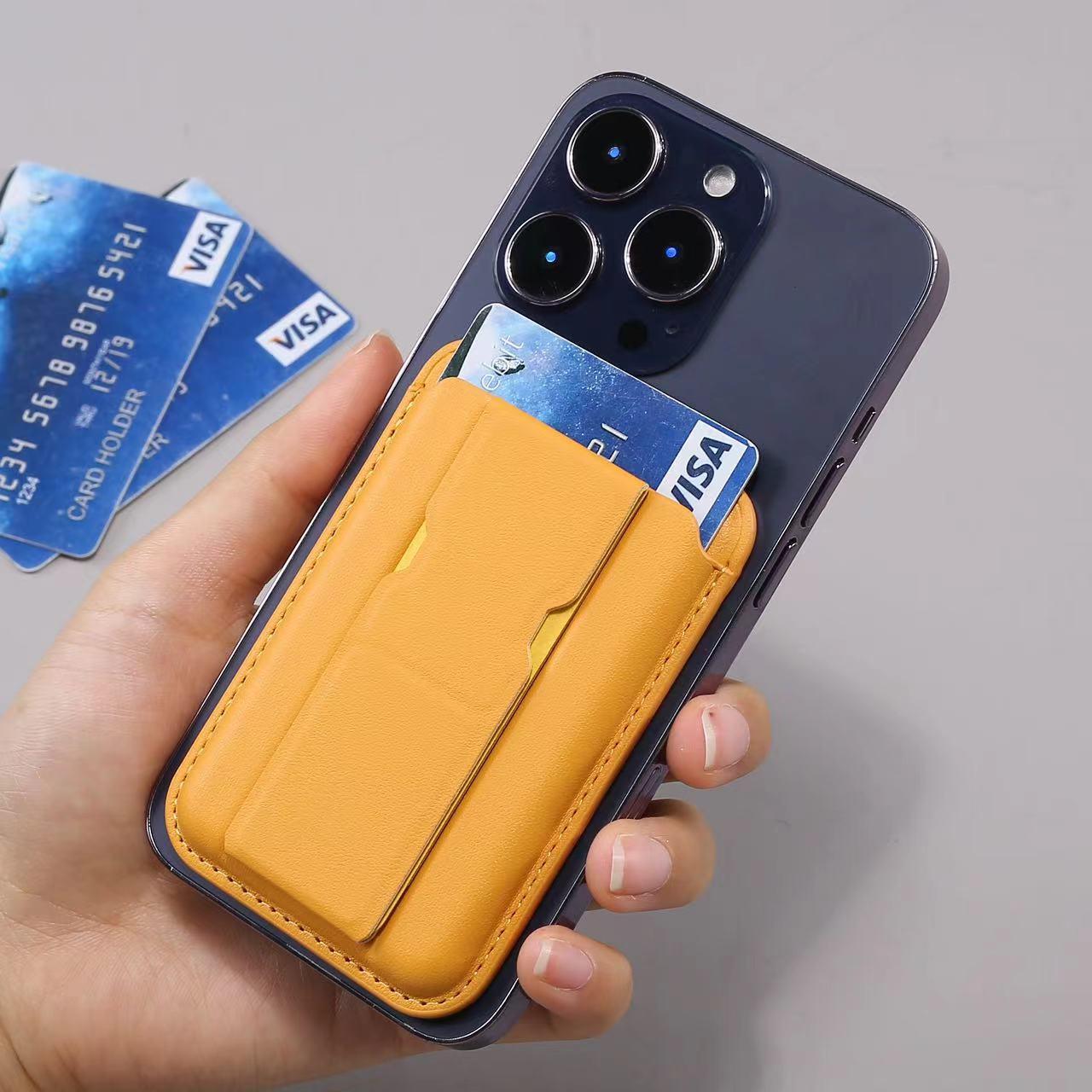 Strong Magnetic Folding Wallet Card Holder Kickstand Leather Case for Magsafe iPhone 16 15 14 13 Pro Max 12 Mini Plus Magnetic Stand Cover