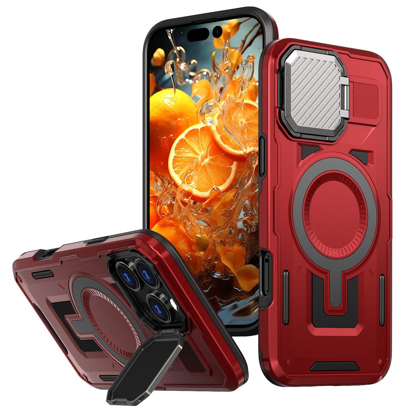 Anti-Dust Matte Anti-Fall Heavy Duty Protection Shockproof Strong Magnetic Phone Case With Camera Kickstand for iPhone 16ProMax 16 15 14 13 12 11 XR Bumper Hard Full Cover
