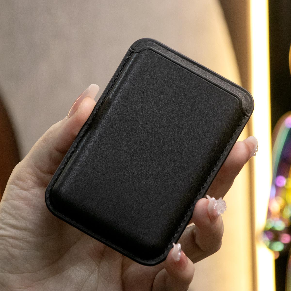 For Magsafe Magnetic Leather Slot Card Holder Wallet Case For iPhone 16 15 14 Pro Max 13 12 For Samsung S24 S23 Ultra Accessories