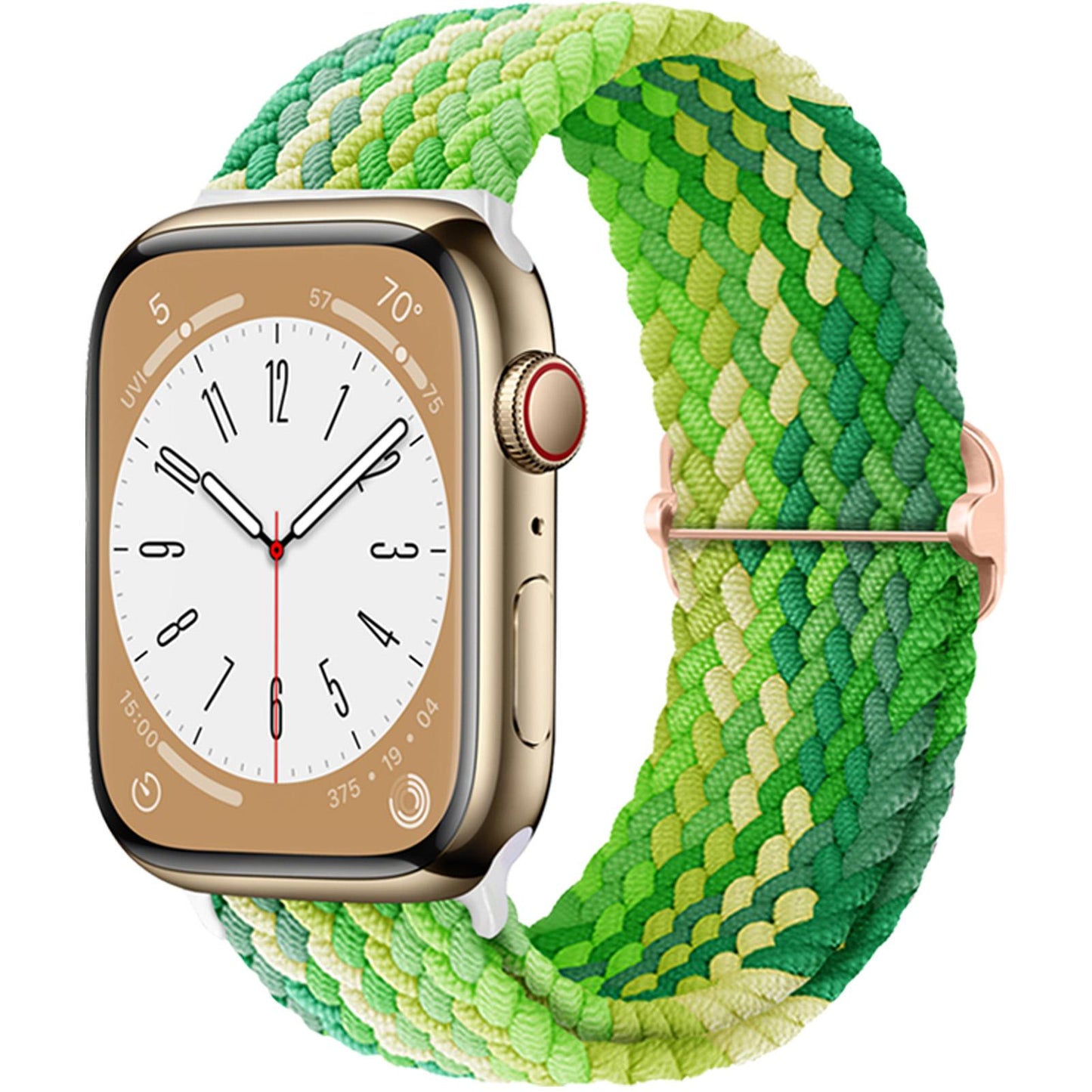 Boucle solo tressée pour bracelet de montre Apple 44 mm 40 mm 49 mm 45 mm 41 mm 38 mm Bracelet en nylon élastique iWatch série 8 3 se 6 7 Ultra