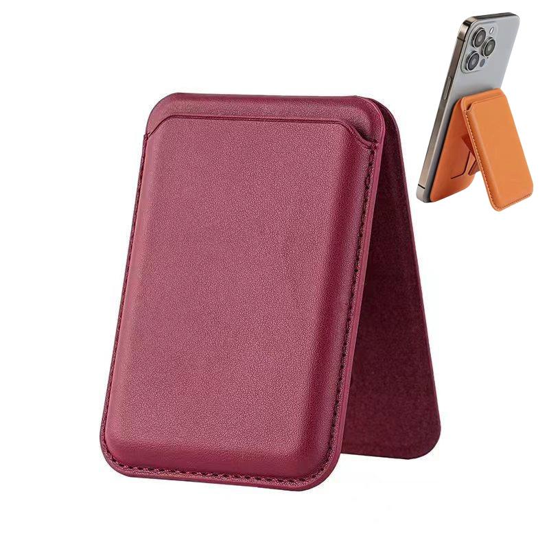 Magnetic Folding Wallet Card Holder Kickstand Leather Case for Magsafe iPhone 16 15 14 13 Pro Max 12 Mini Plus Magnetic Stand Cover