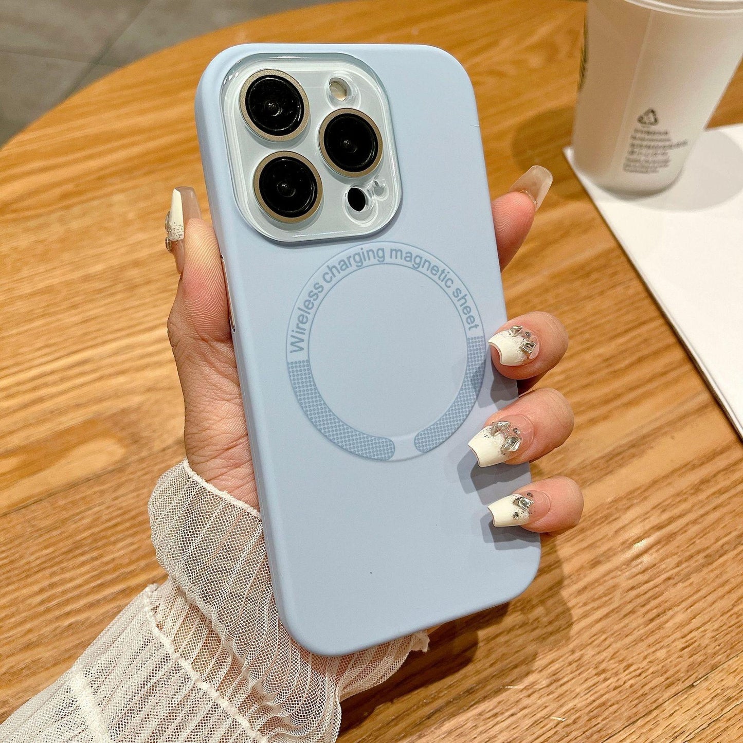 Matte Magnetic Silicone Slim Phone Case With Len Protector For iPhone 16ProMax 15 14 13 12 11 Skin Feel Shockproof Soft Full Cover