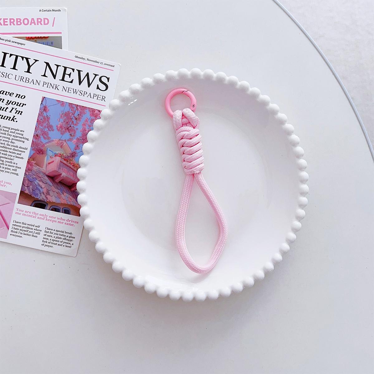 12cm Short Braided Woven Keychain Wrist Rope Phone case Anti-lost Rope Strap Key Ring Tactical Survival Tool Backpack Buckle