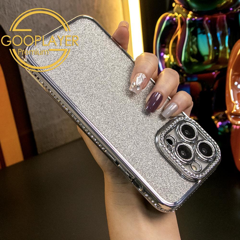 For iPhone 16 15 14 13 Pro Max Phone Case, Transparent Rhinestone TPU Luxury Glitter Non-Yellowing Shockproof Soft Full Cover