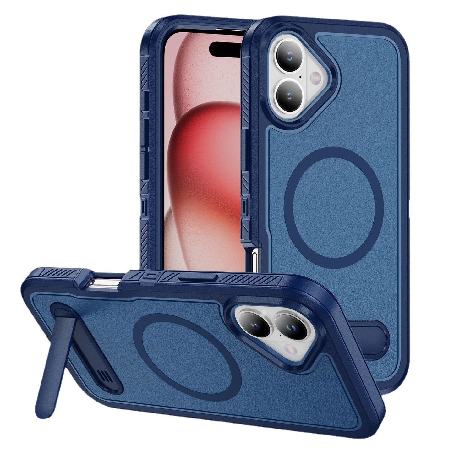 Anti-Dust Matte Anti-Fall Heavy Duty Protection Shockproof Strong Magnetic Phone Case With Kickstand for iPhone 16ProMax 16 15 14 13 12 11 XR Bumper Hard Full Cover