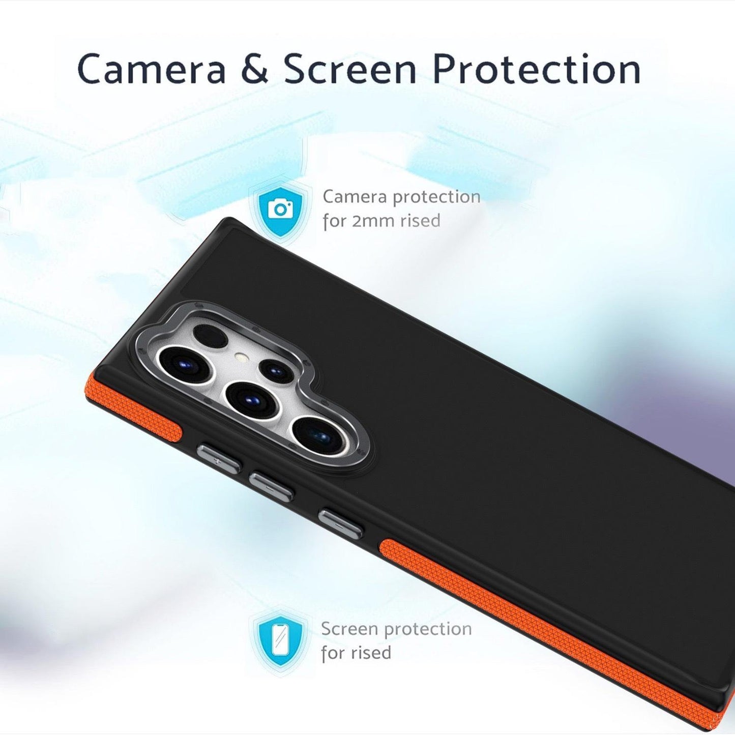 For Samsung S24 Ultra S24 S23FE S23 A15 A25 A34 A35 A54 A55 Case, Metal Camera Protection, Elegant Matte Case Camera Shockproof Bumper Hard Cover