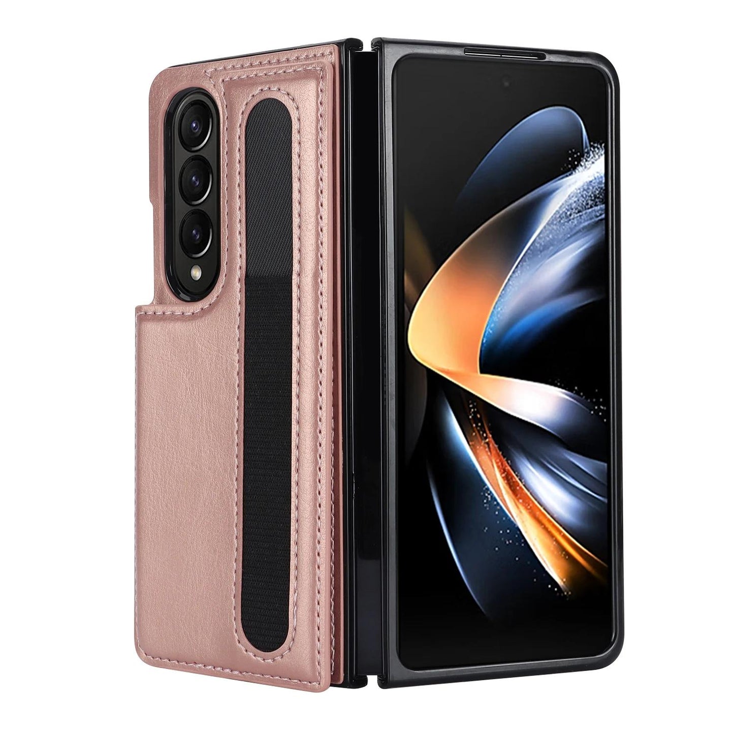 PU Leather Purse Phone Case for Samsung Galaxy Z Fold 6 5 4 3 Fold6 Fold5 Fold4 5G Pen Slot Card Holder Shockproof Stand Cover