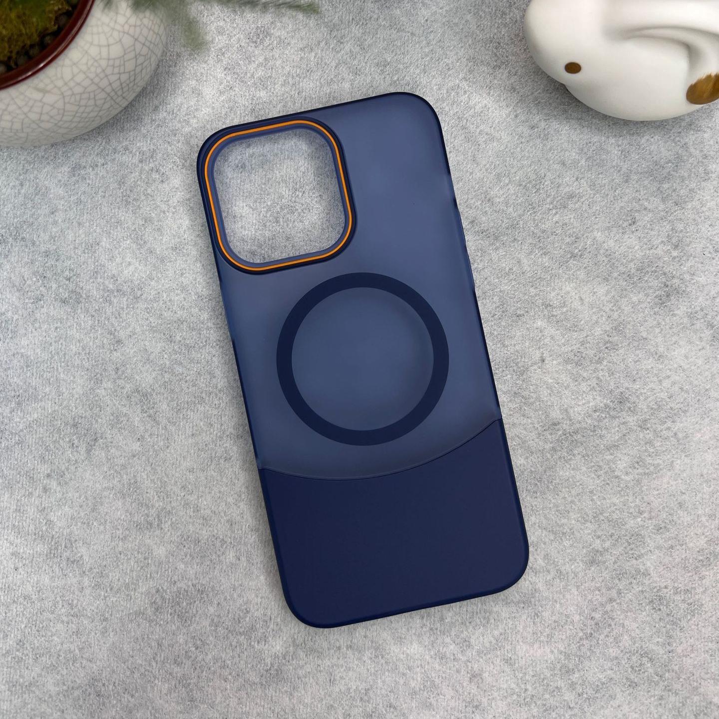 Matte Clear Fission Magnetic Two-tone Slim PC Phone Case For iPhone 16ProMax 15 14 13 12 Transparent Skin Feel Bumper Shockproof Hard Full Cover