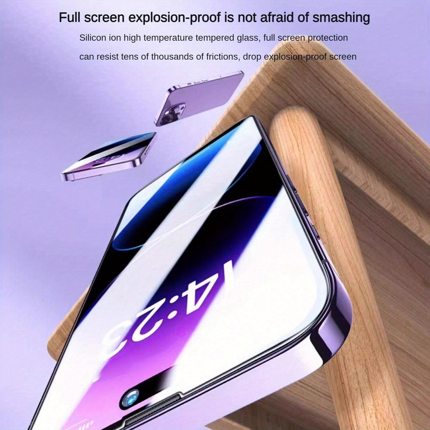 2 Pieces Thin Black Edge Non-Blocking Screen With Dustproof Net 360 ° Privacy Scratch-Resistant Tempered Film HD Wear-Resistant Mobile Phone Protective Film For IPhone 16 15 14 13 12 11 XR XSMax XS