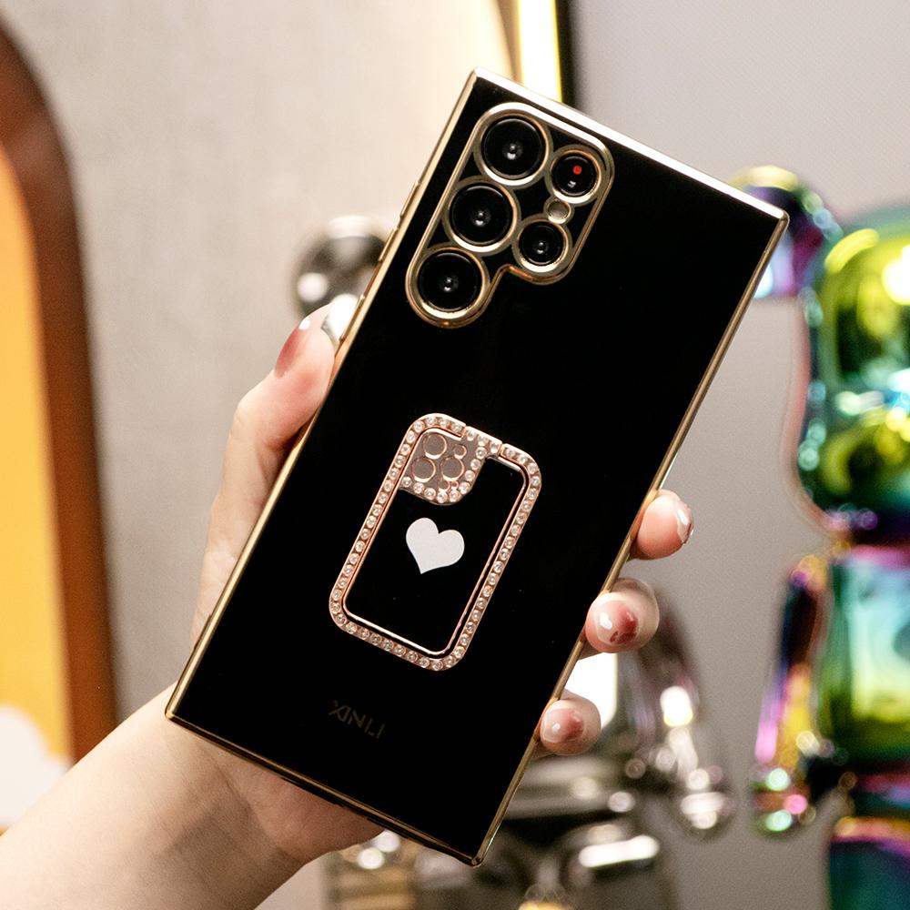 Plating Mini Phone Popstand Phone Case For Samsung S24 S23 S22 S21 FE Plus Ultra Note 20