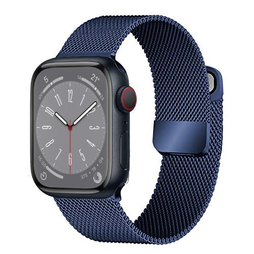 Milanese Loop Band for Apple watch Ultra 8 7 6 5 4 SE 45mm 49mm 44mm 41mm 40mm Metal Magnetic Double Section Strap iWatch 3 42mm