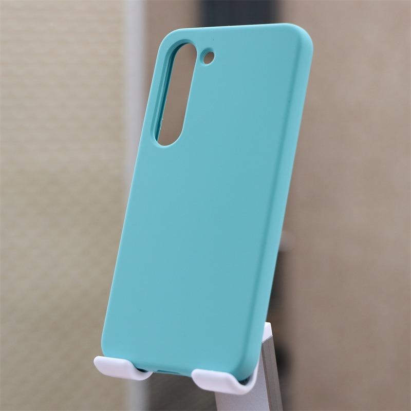 Luxury Liquid Silicone Phone Case For Samsung S25Ultra S24FE S25 S24 S23 S22 S21 Note20, Soft Silicone Shockproof Phone Case With Microfiber Lining