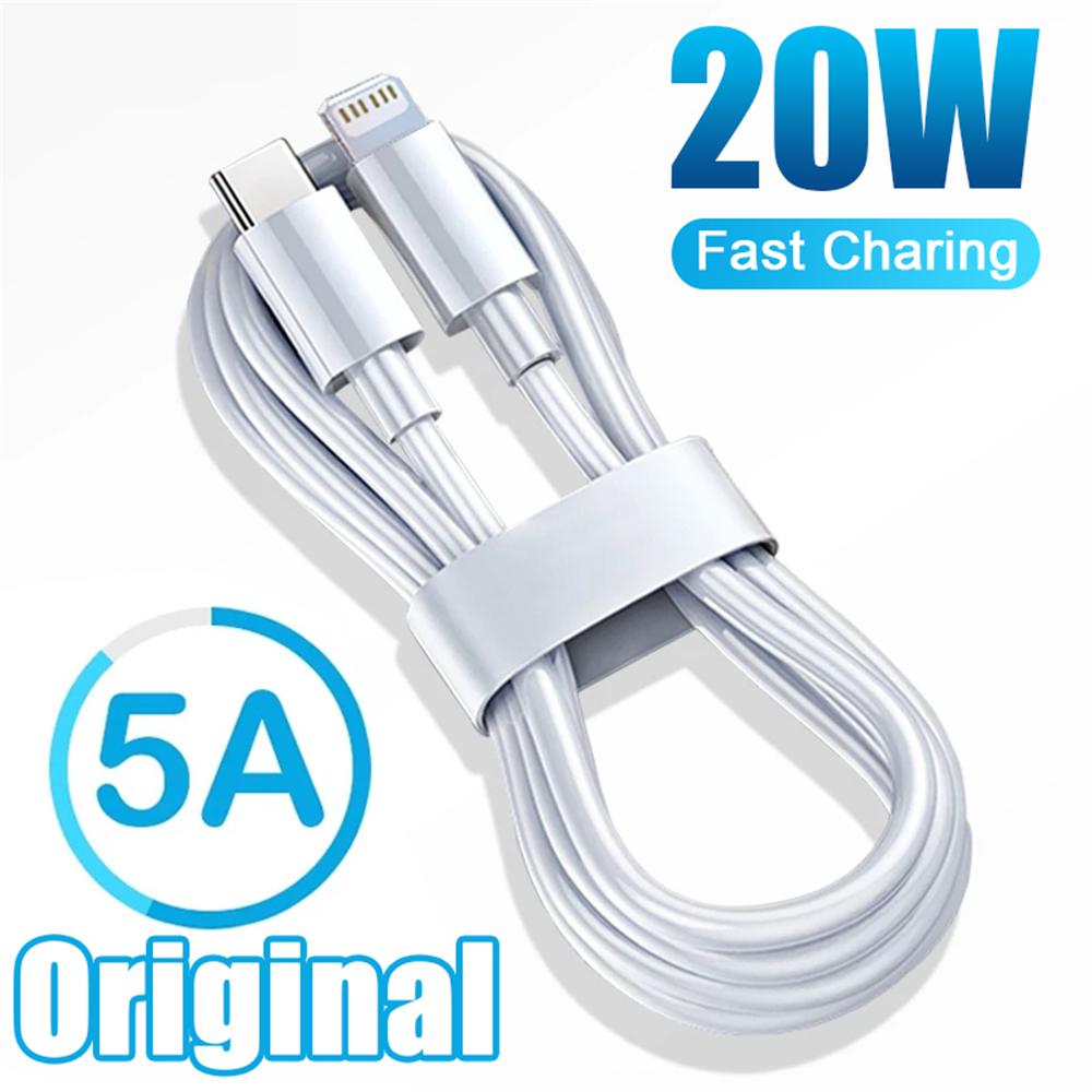 Original 20W PD USB Type C to Lighting Fast Charger Cable For iPhone 14 13 12 11 Pro Max X XR 8 7 Plus iPad Data Sync Line
