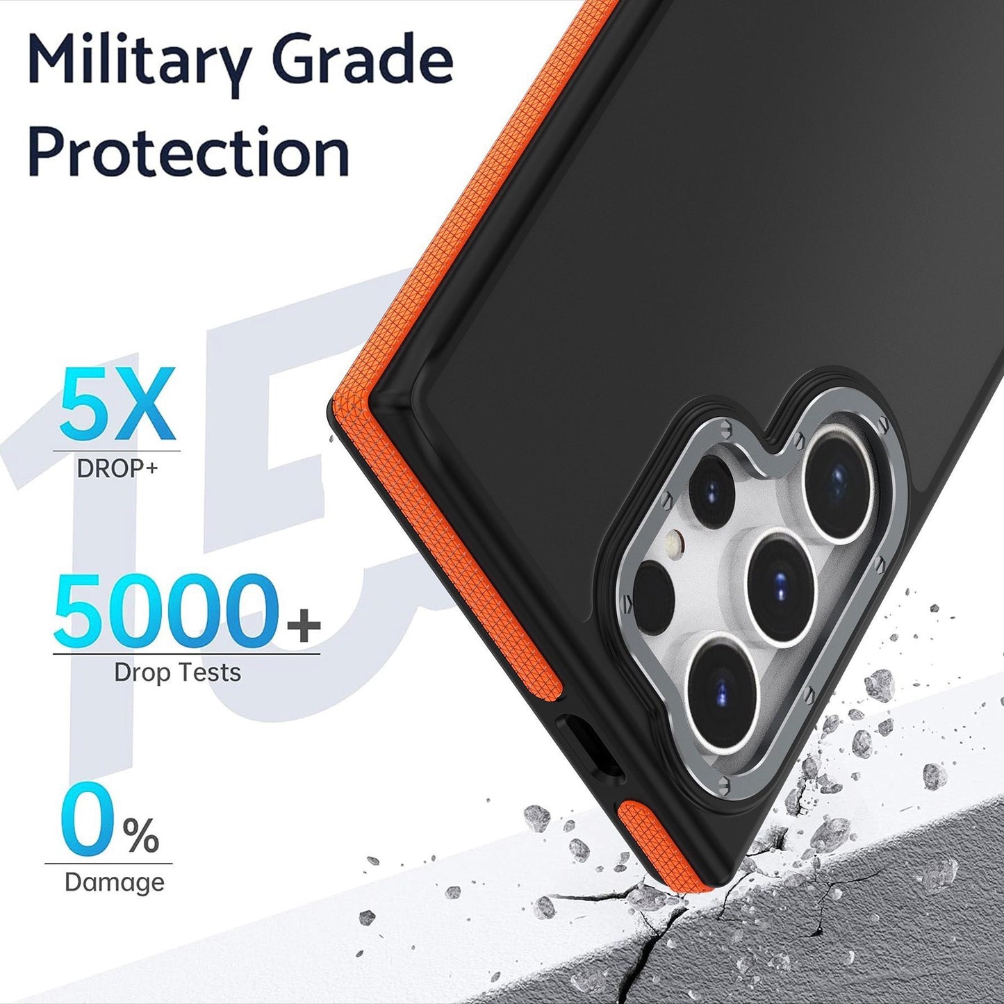 For Samsung S25Ultra S25 S24 S23FE A15 A14 A25 A24 A34 A35 A54 A55 Phone Case, Metal Camera Protection, Elegant Matte Case Shockproof Bumper Hard Full Cover