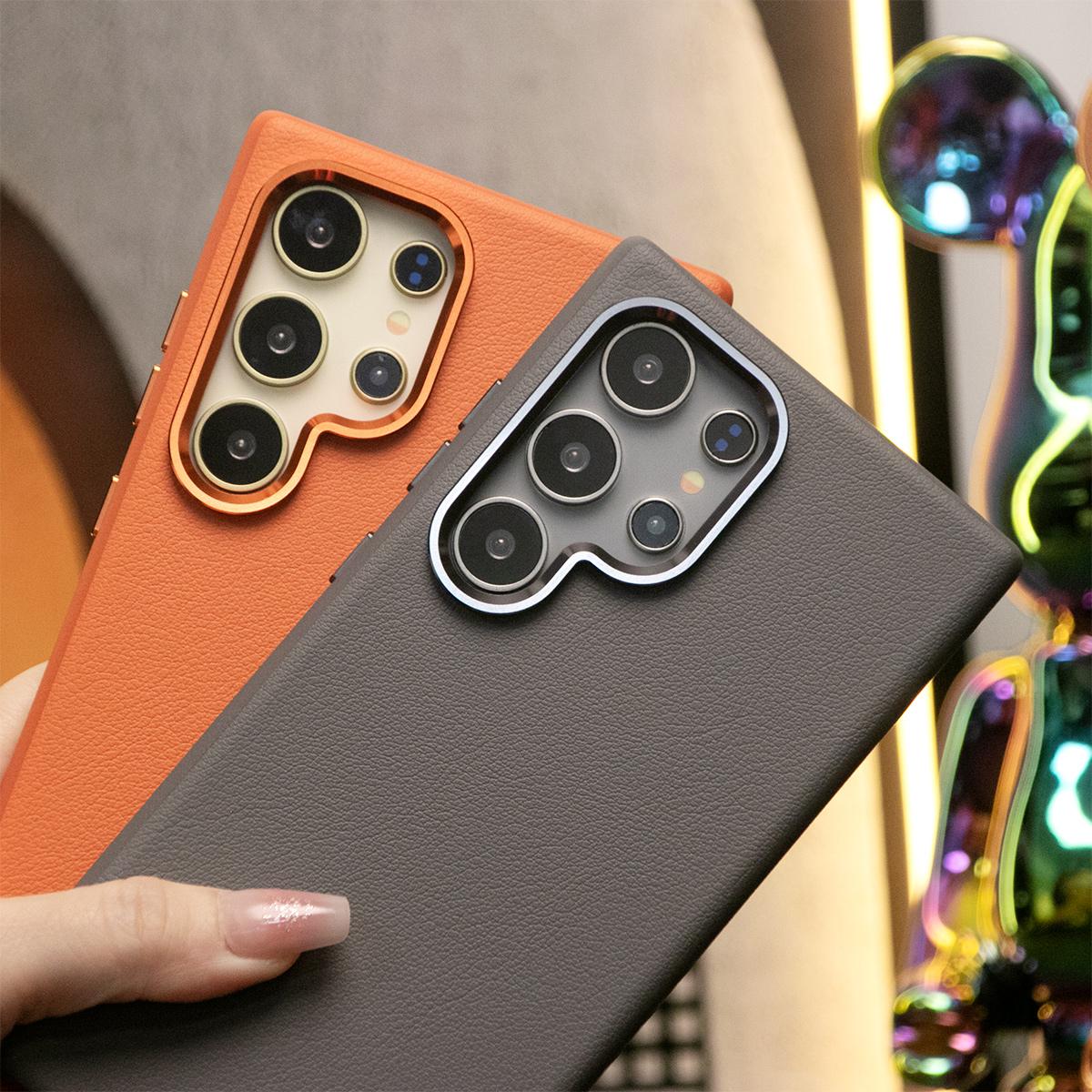 For Samsung S24 Ultra S24Plus S24 Case, Luxury Drop- Proof Leather Magnetic Phone Case Multifunctional Climbing Rope, Camera Protection Hard Cover