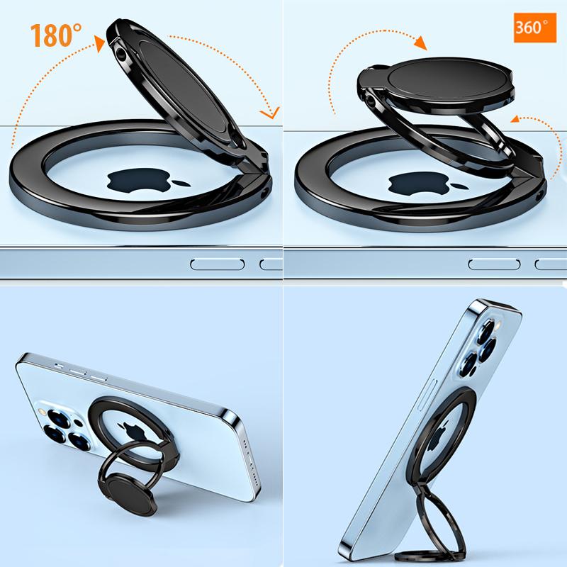 Magnetic Kickstand Phone Ring Holder Grip Ultra Thin Phone Holder Desk Finger Phone Ring Grip Metal Telescopic Foldable Ring Stand