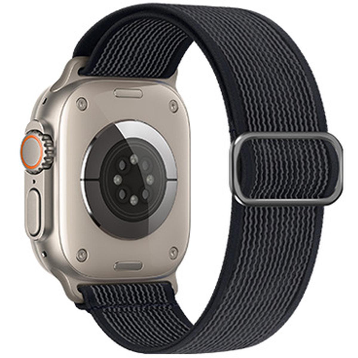 Nylon Woven Elastic Band for Apple Watch 44mm Band 45 42 38 41 Ultra 49mm Link Bracelet for IWatch Series 9 8 7 6 SE 5 4