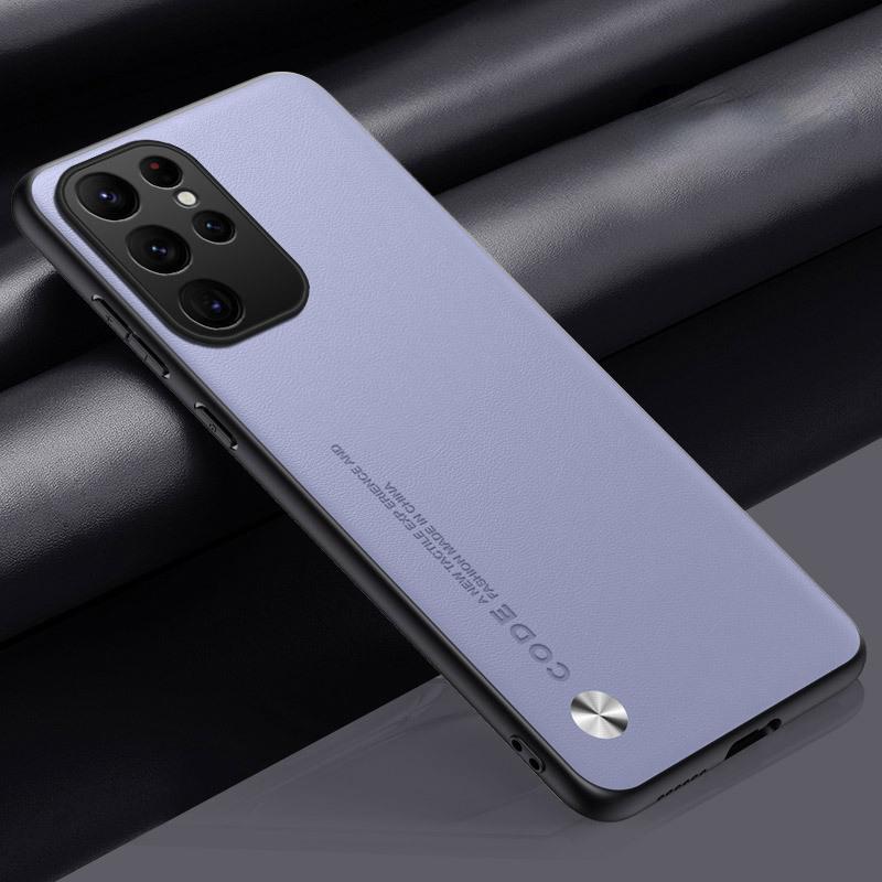 For Samsung S23 S22 S21 Plus Ultra Case, Leather Luxury Elegant Case Camera Protection Shockproof Hard Cover