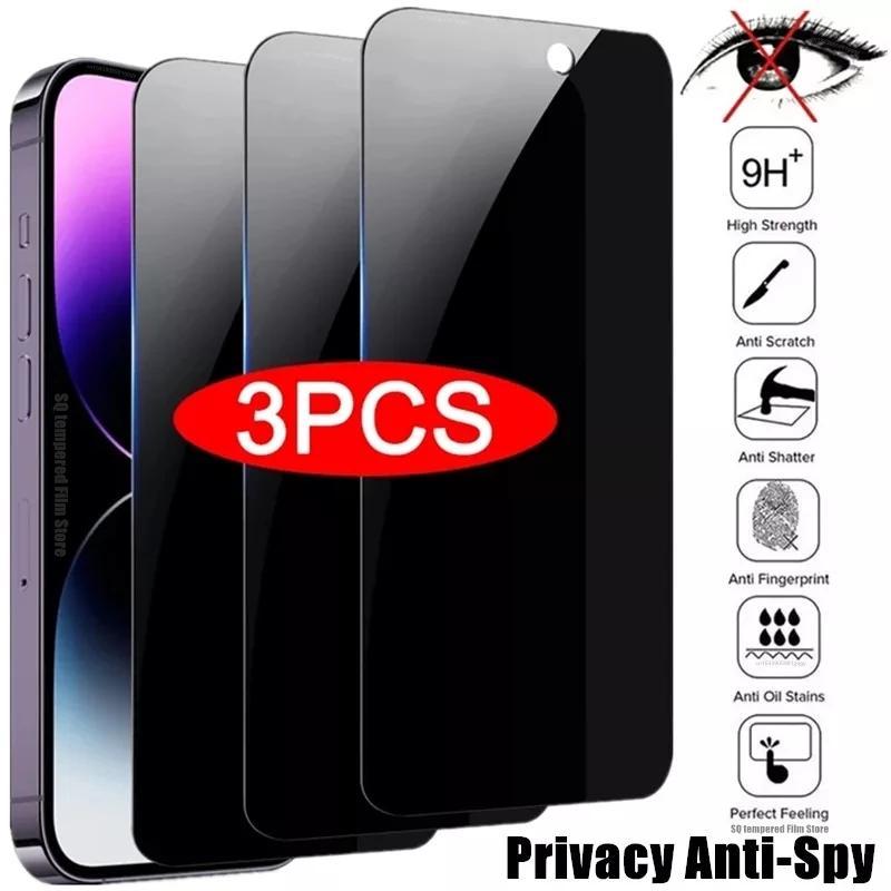 3Pcs Privacy Screen Protector For Tecno SPARK GO 2024 2023 2022 10 10Pro 20 20C 20Pro 30C Camon 20 20Pro 30 30Pro 30premier Anti-Spy Tempered Glass