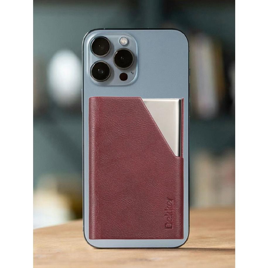 Multi-function Leather Card Case Strong Magnetic Wallet Card Holder Card Bag Case for Magsafe for iPhone 16 15 14 13 12 Pro Max Stand Cover for Samsung S25 S24 S23 Smart Phone Accessories