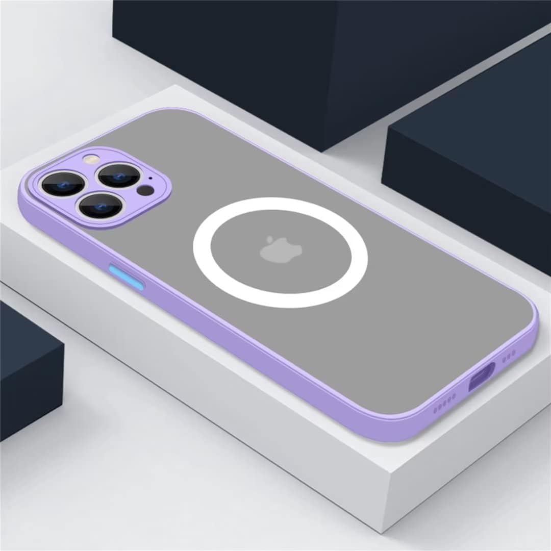 Magnetic Case for iPhone 11 12 13 14 15 ProMax Plus with Magsafe Wireless Charging,Durable Acrylic Bumper Backcover Shockproof Magnetic Protective Case