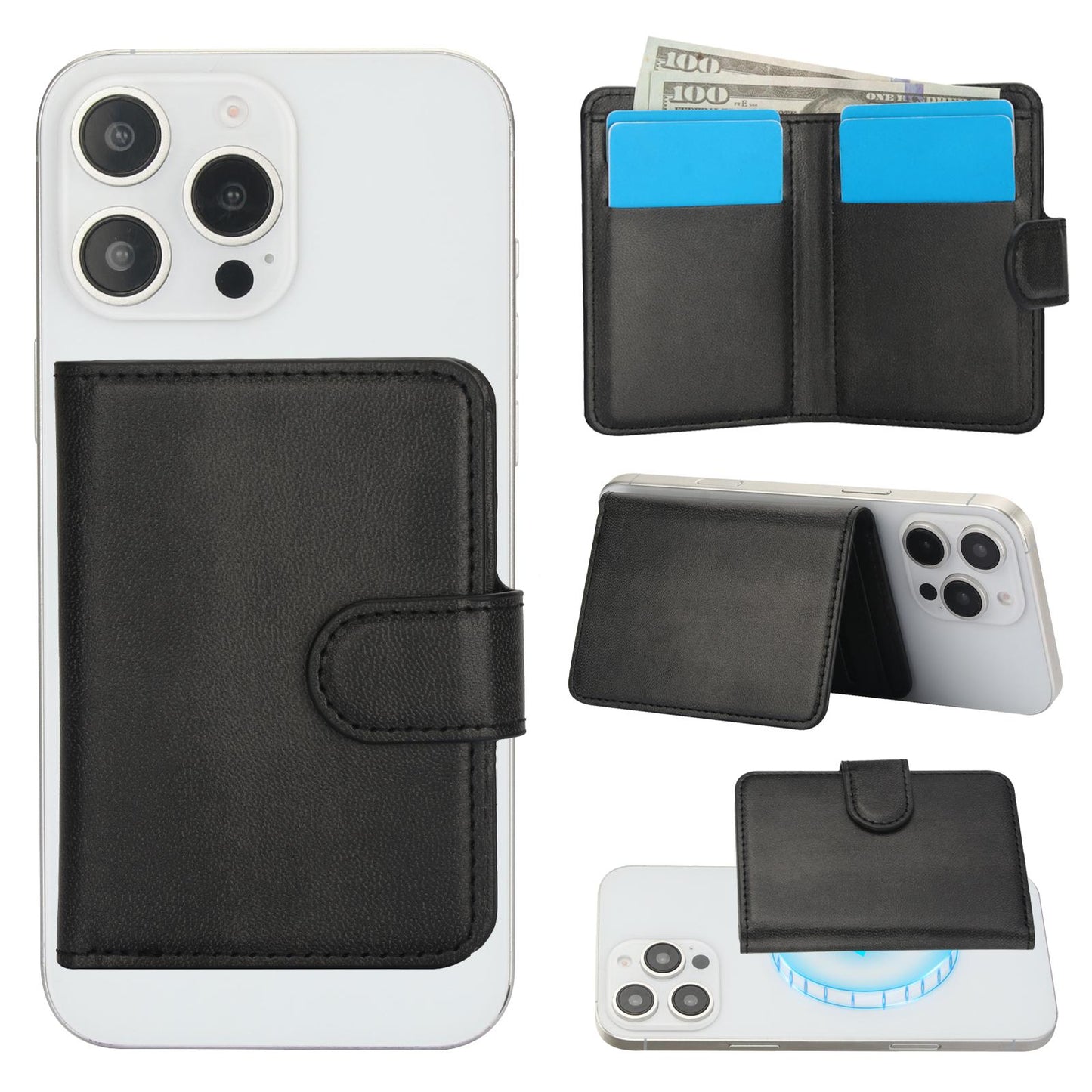 Business Wallet Solt Phone Case For iPhone 16 15 14 13 12 Plus Pro Max Wallet Card Holder Shockproof Slim Flip Cover
