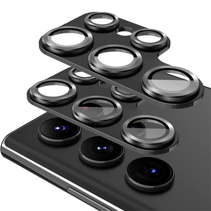 1 Piece Metal Camera Lens Protective For Samsung S24 S23 Ultra S22 Plus Aluminum Alloy Lens Glass Screen Protector Film Accessories