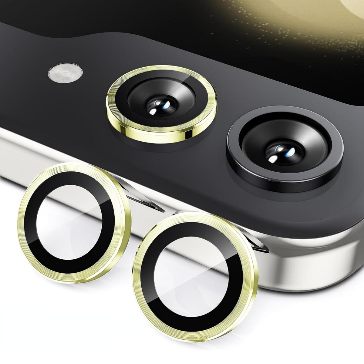 Metal Camera Lens Protector For Samsung Galaxy Z Flip 5 Anti Scratch 9H Tempered Glass With Metal Ring Lens Cover For Galaxy Z Flip5