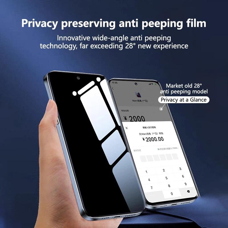 3 Pieces Matte Anti-Peeping Anti-Broken Screen Protection For Samsung S25Ultra S25 S24 S23 S22 S21 Note20 Plus Ultra Ceramics Soft Film Resilient Privacy Fingerprint Unlock No Glass