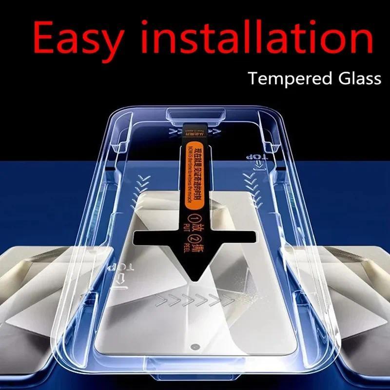 1pc/2pcs/3pcs Easy Installation Tempered Glass For Samsung S25 S24 S23 S22 S21 Note20 Ultra Plus A55 A54 A53 A52 A15 A14 A13 A12 A32 A33 A34 A35 A23 A24 A25 Screen Protector
