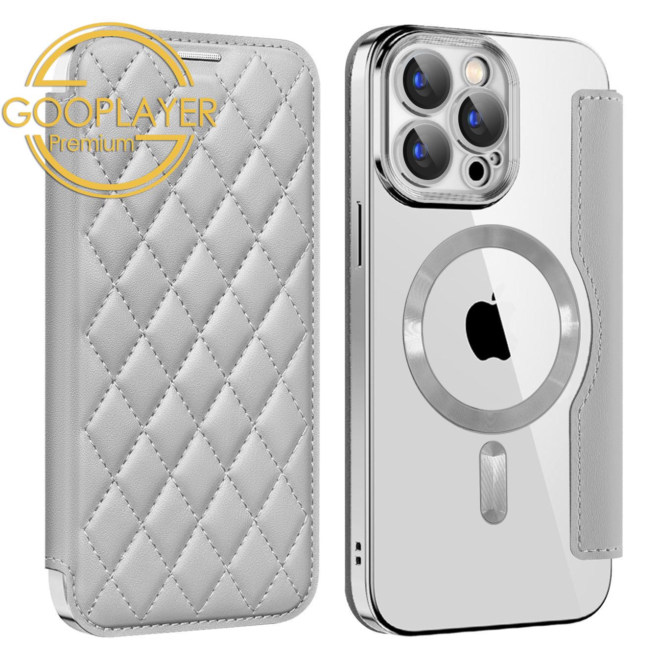 For iPhone 16 15 14 13 Pro Max Phone Case, Luxury Magnetic Suction Flip Business Wallet Card Slot Leather for Magsafe With Lens Film Anti-Fall Full Cover