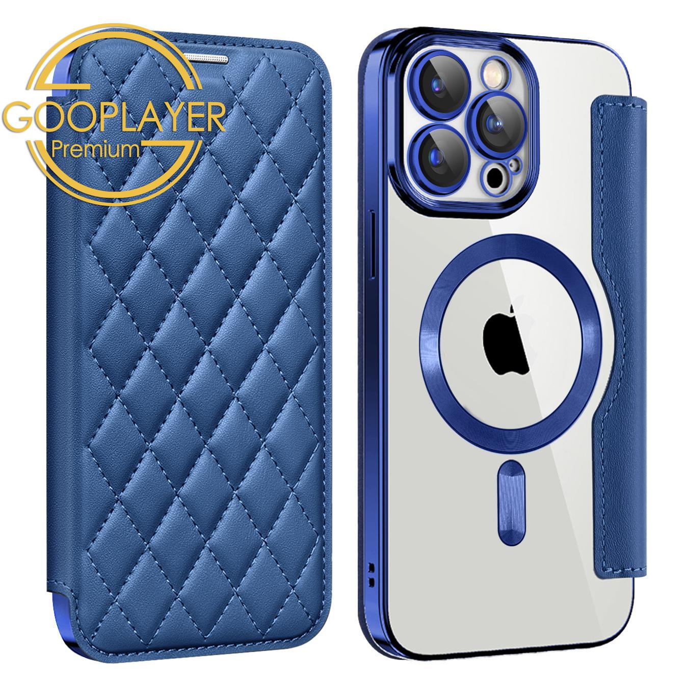 For iPhone 16 15 14 13 Pro Max Phone Case, Luxury Magnetic Suction Flip Business Wallet Card Slot Leather for Magsafe With Lens Film Anti-Fall Full Cover