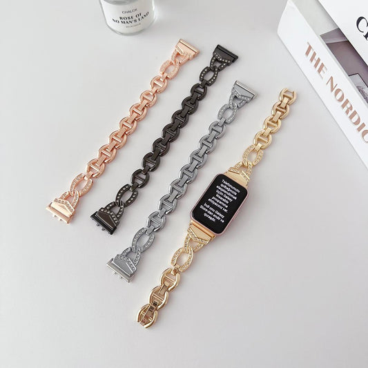 Bracelet de montre de luxe en diamant pour Samsung Galaxy Fit 3, bracelet de rechange en métal pour Samsung Galaxy Fit3, accessoires de bracelet