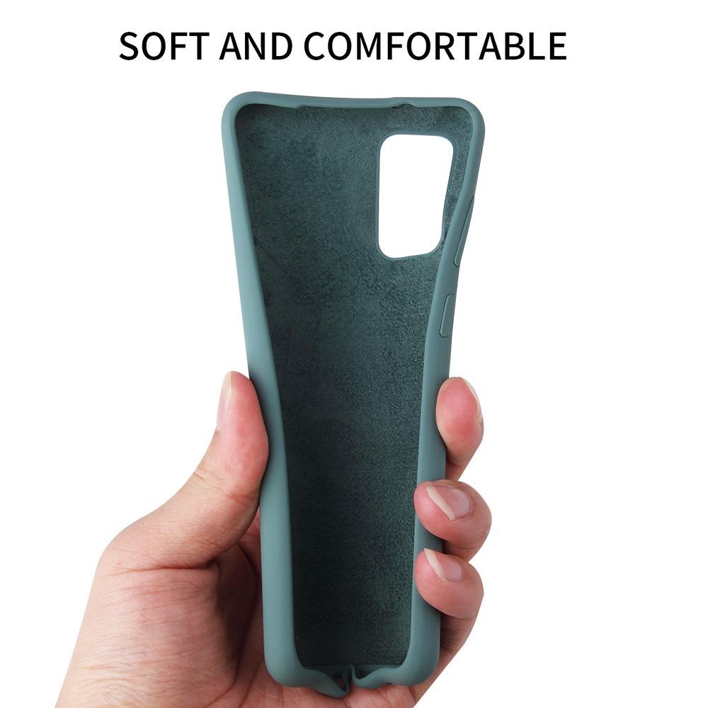 Luxury Liquid Silicone Phone Case For Samsung S25Ultra S24FE S25 S24 S23 S22 S21 Note20, Soft Silicone Shockproof Phone Case With Microfiber Lining
