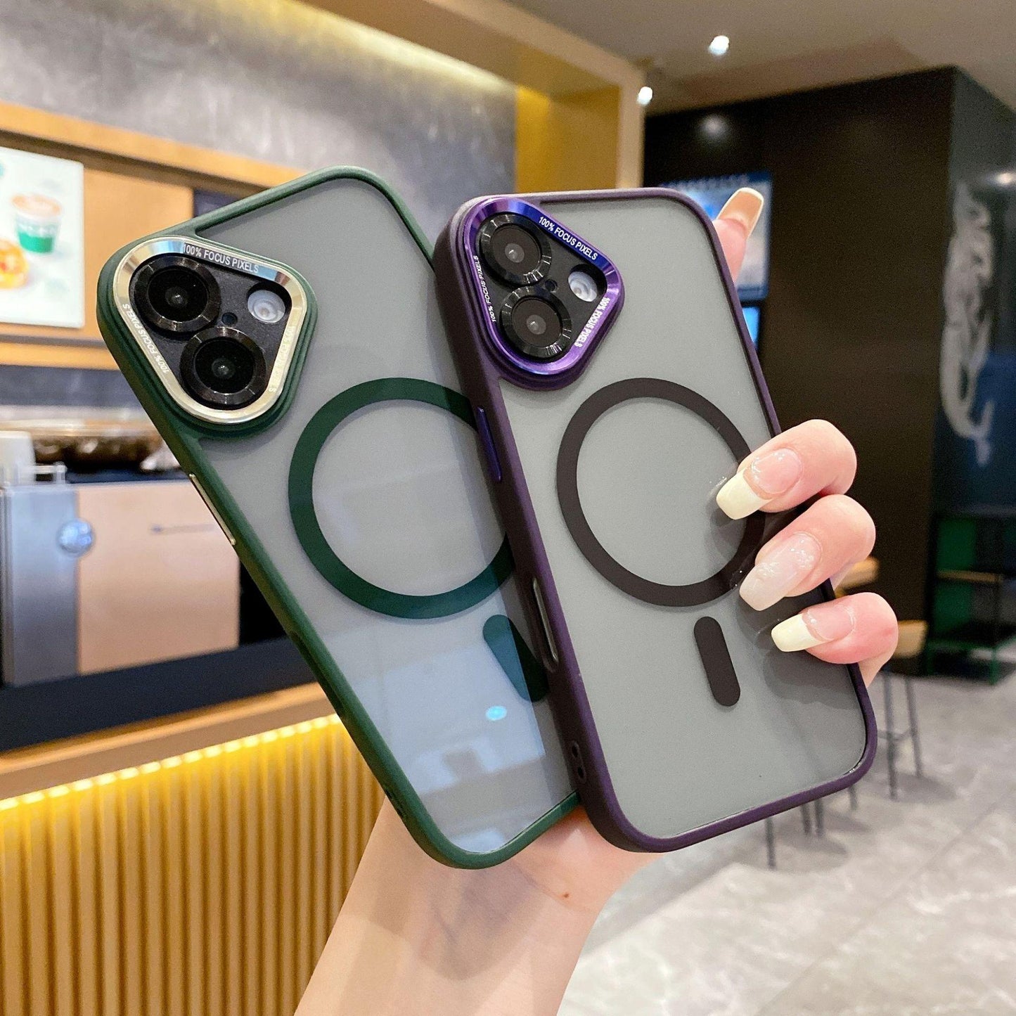 Crystal High Definition Clear Magnetic Phone Case For iPhone 16ProMax 16 15 14 13 12 11 Pro Max Plus Transparent HD Metal Len Protection Hardware Hard Full Cover