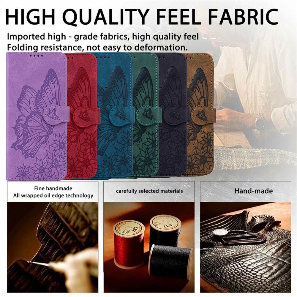 Butterfly Leather Phone Case For Samsung Galaxy A13 A14 A15 A23 A24 A25 A33 A34 A35 A52 A53 A54 A55 A72 Wallet Bags Flip Cover