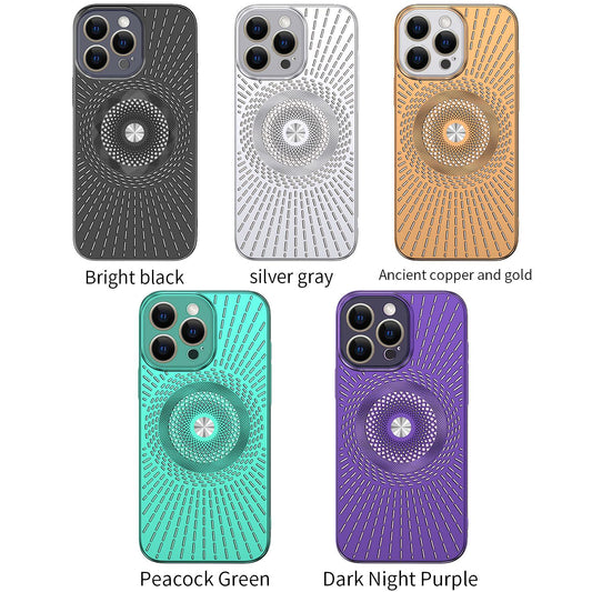 Heat Dissipation Mesh For Magsafe Magnetic Wireless Charging Case For iPhone 16 15 14 13 12 Pro Max Plus Breathable Phone Cover