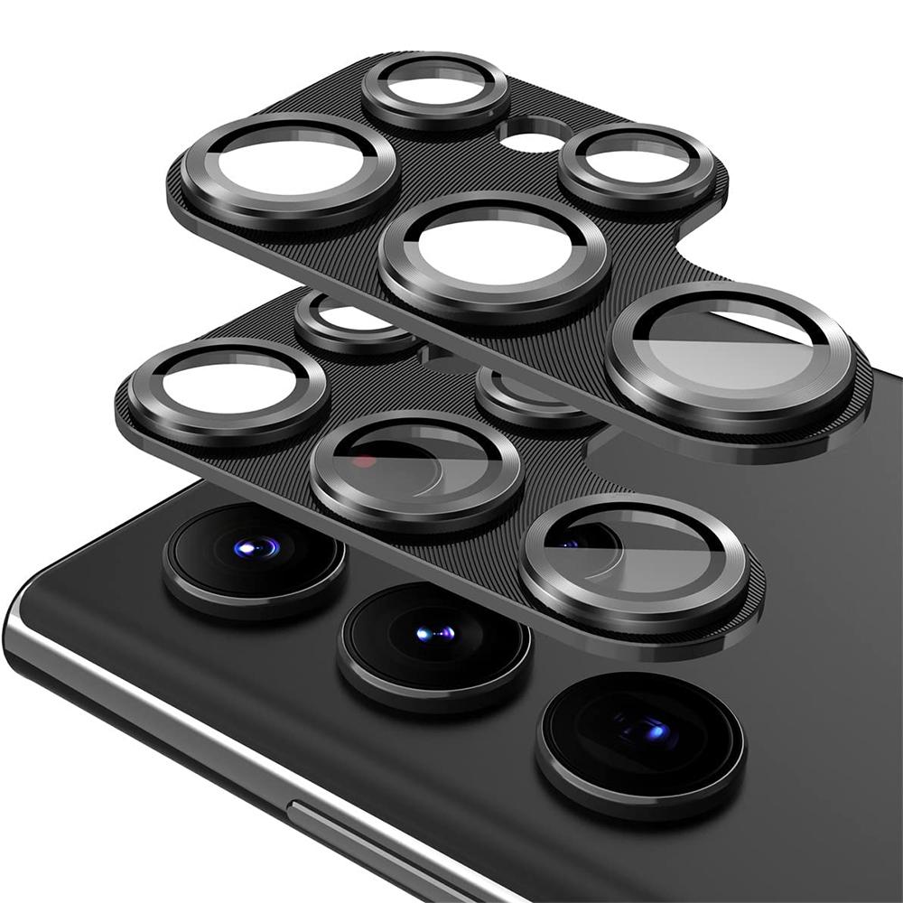1 Piece Metal Camera Lens Protective For Samsung S24 S23 Ultra S22 Plus Aluminum Alloy Lens Glass Screen Protector Film Accessories