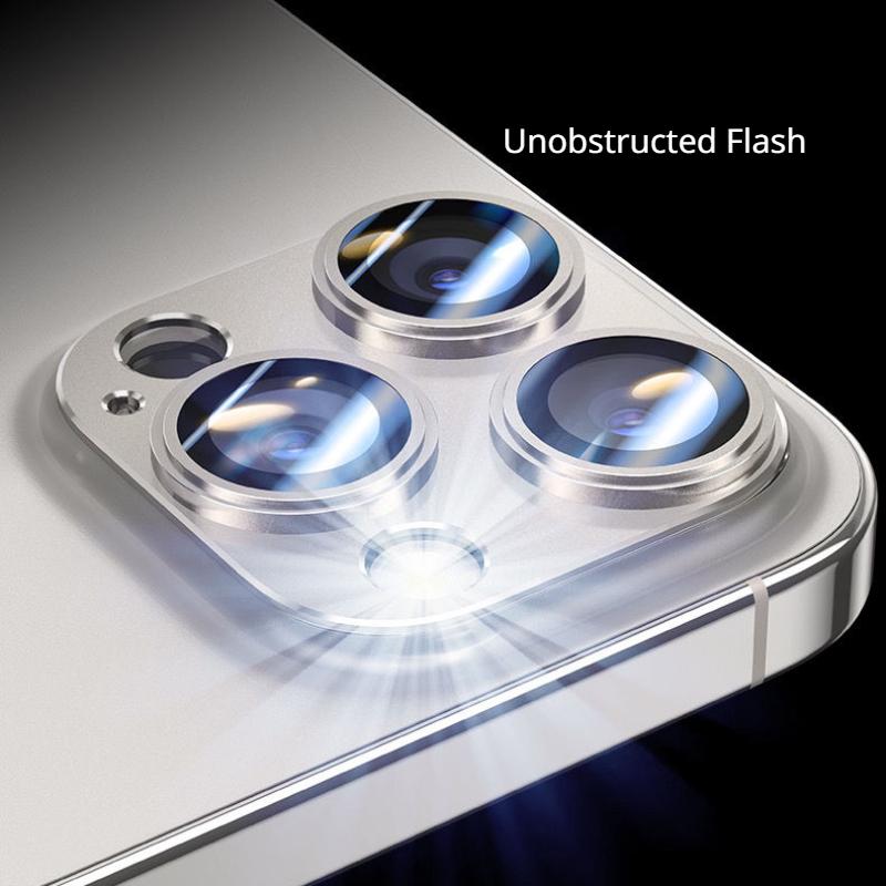 For iPhone 15 Pro Max 15Plus 15Pro Metal Ring Camera Lens Protectors Glass Camera Armor Lens Film Cover