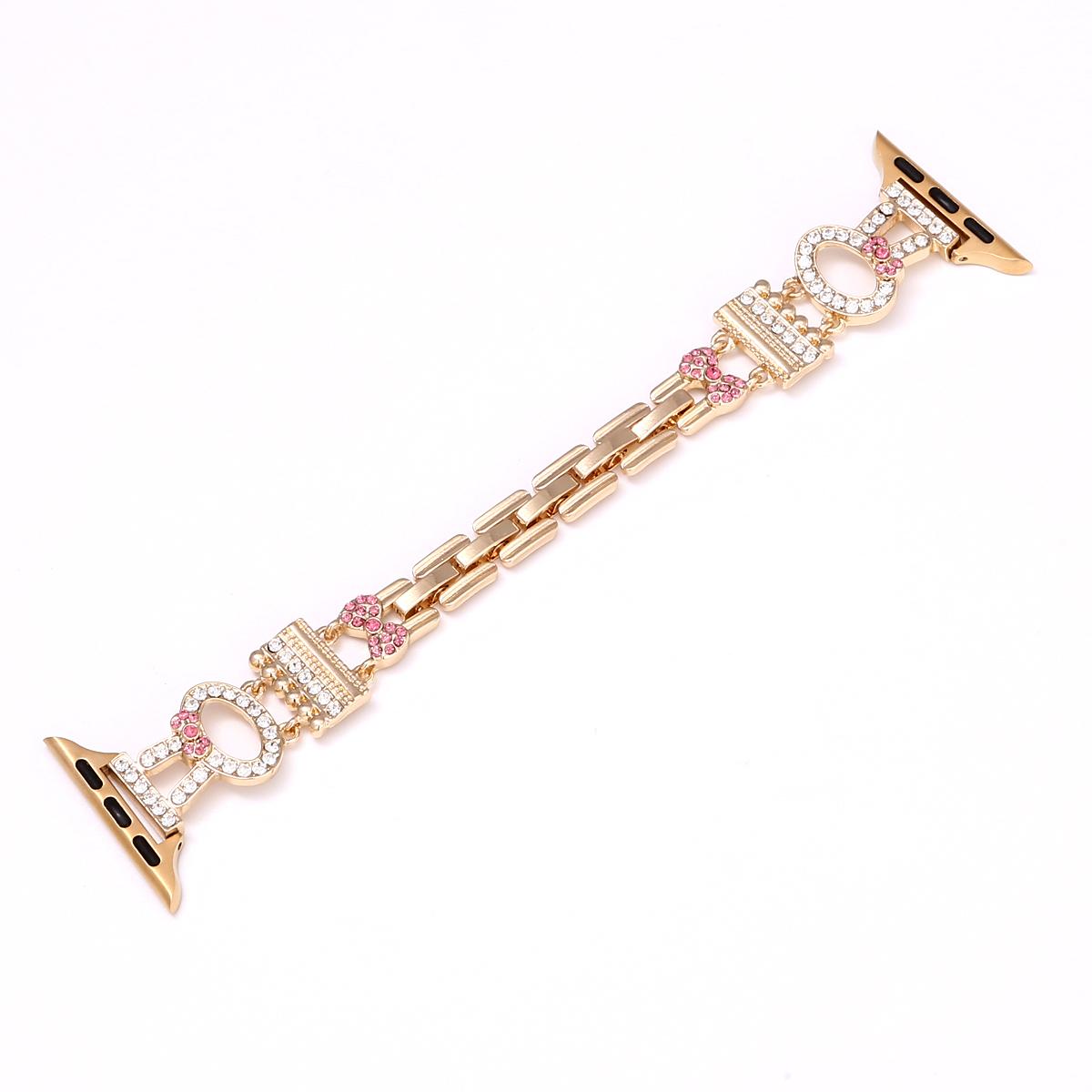 Diamond Rabbit Chain and Watch Case for Apple Watch 44mm Band 45 42 38 41 Ultra 49mm Link Bracelet for IWatch Series 9 8 7 6 SE 5 4