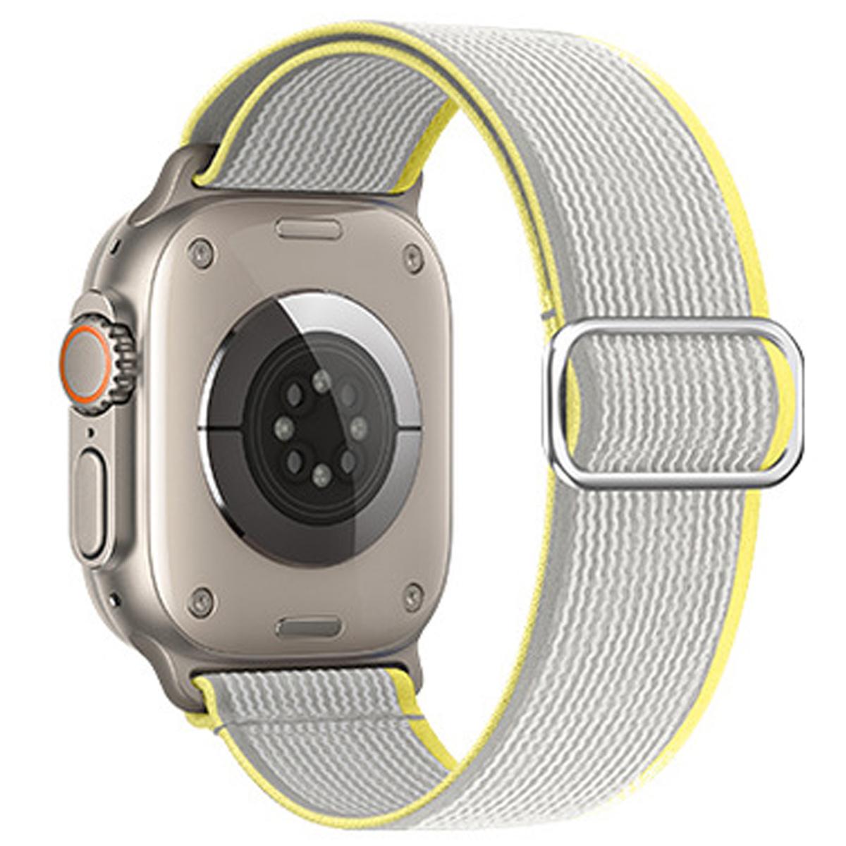 Nylon Woven Elastic Band for Apple Watch 44mm Band 45 42 38 41 Ultra 49mm Link Bracelet for IWatch Series 9 8 7 6 SE 5 4