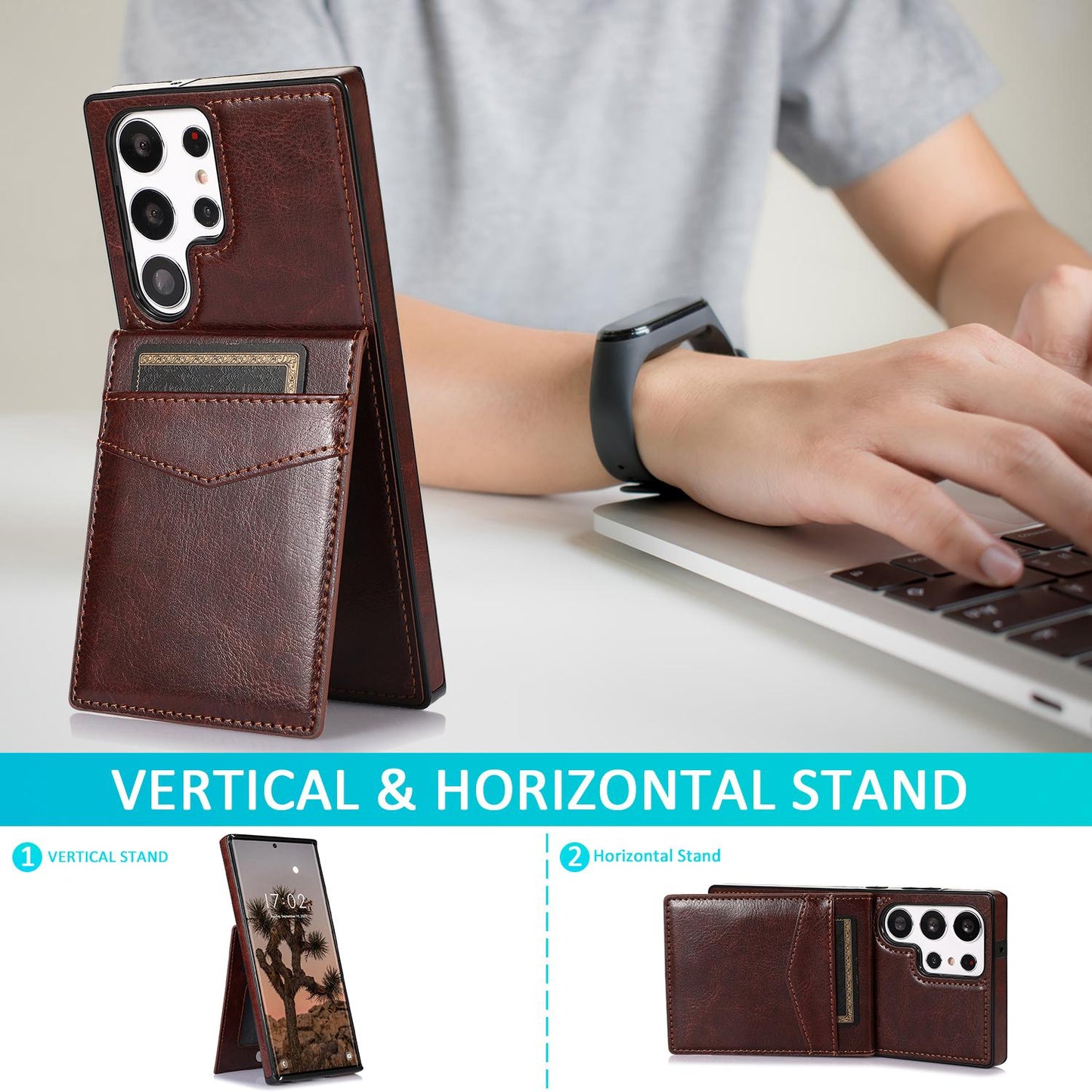 Flip Leather Card Holder Wallet Case For Samsung Galaxy A12 A13 A15 A33 A52 A53 A14 A54 A72 A73 4G 5G Note 20 Ultra Stand Cover