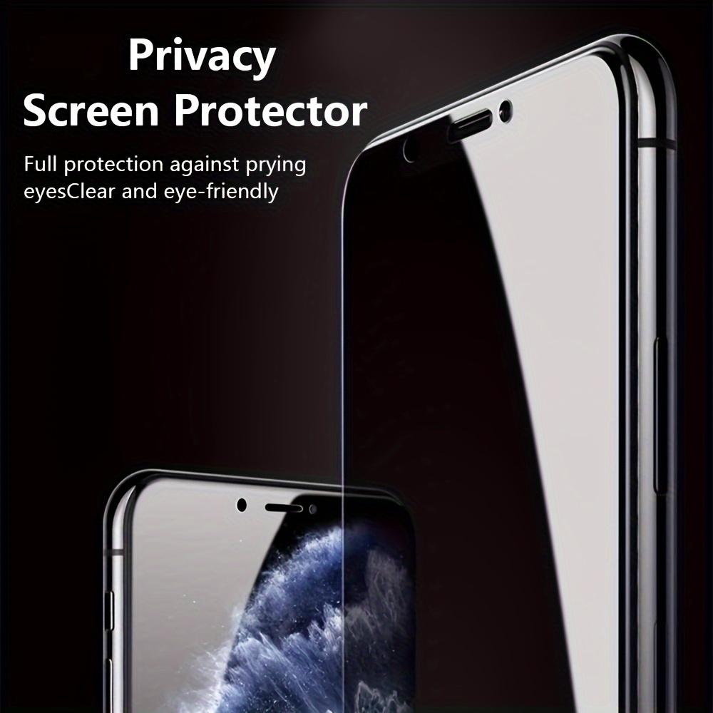 2 Pieces For iPhone 16 15 14 13 12 11 XR X XS Max Plus Pro Max, 360 Degree Anti-peeping Privacy Screen Protectors
