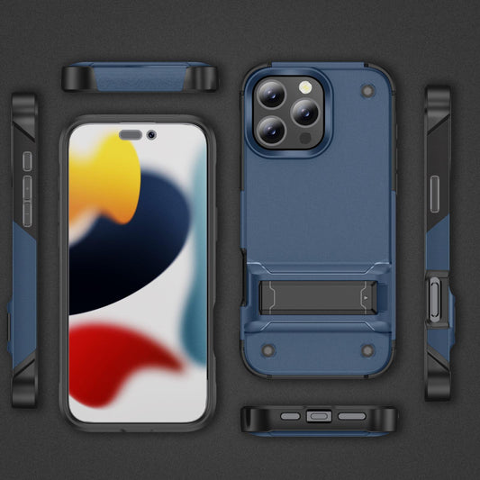 Anti-Dust Fall Heavy Duty Protection Shockproof Phone Case With Kickstand for iPhone 16ProMax 16 15 14 13 12 11 Hard Full Cover