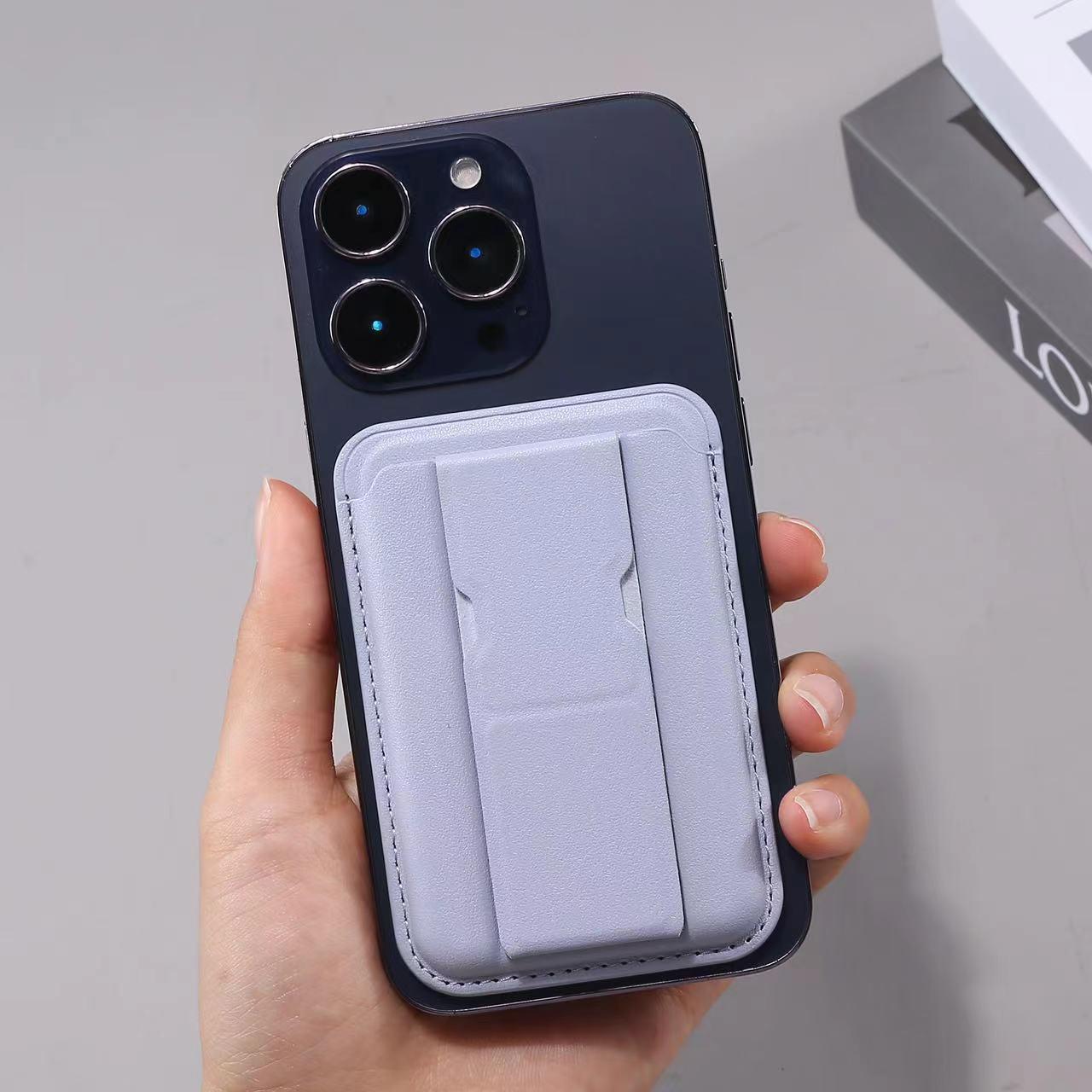 Strong Magnetic Folding Wallet Card Holder Kickstand Leather Case for Magsafe iPhone 16 15 14 13 Pro Max 12 Mini Plus Magnetic Stand Cover